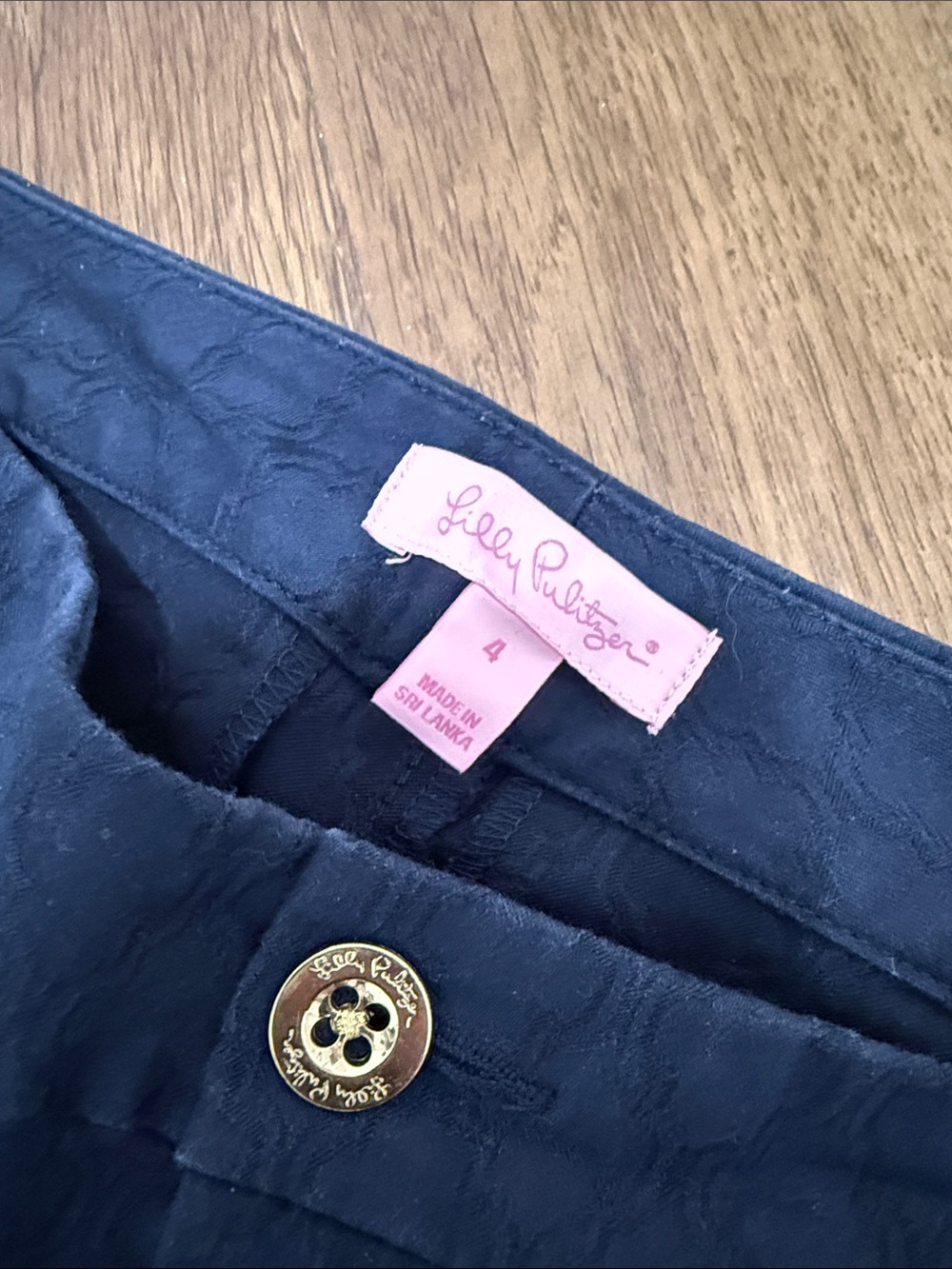 Lilly Pulitzer Navy Textured Kelly 4 - Picture 2 of 2